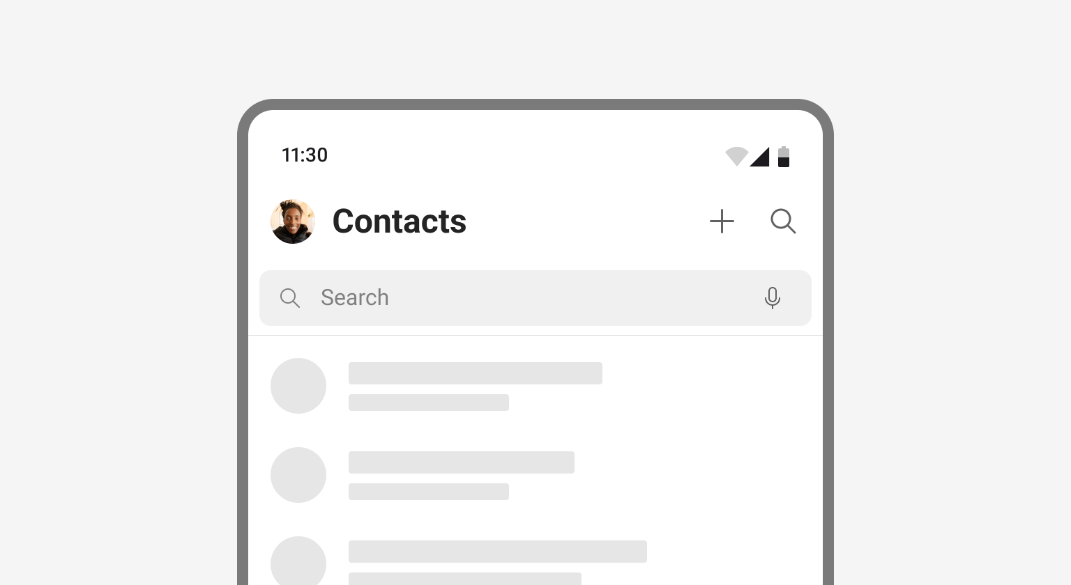 Android Shimmer - Fluent 2 Design System